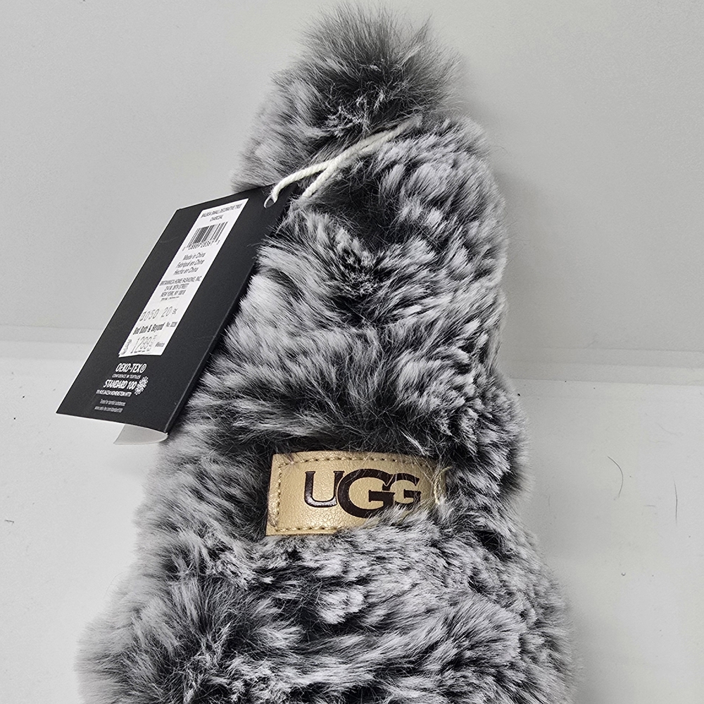 UGG Gray Fluffy Slippers